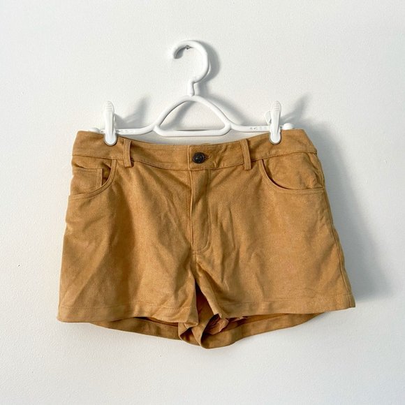 NWOT Pink Martini Camel Suede Shorts XS/M - Picture 5 of 6